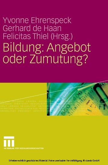 Bildung: Angebot oder Zumutung? main product photo