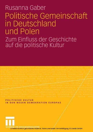 Politische Gemeinschaft in Deutschland und Polen main product photo