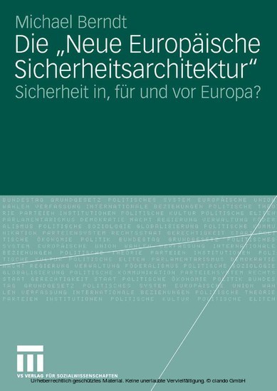 Die 'Neue Europäische Sicherheitsarchitektur' main product photo