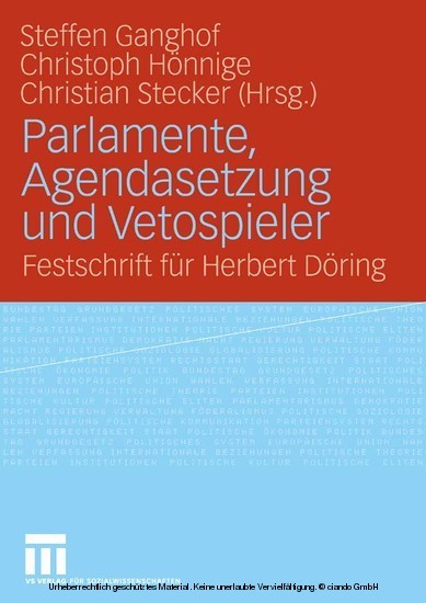 Parlamente, Agendasetzung und Vetospieler main product photo