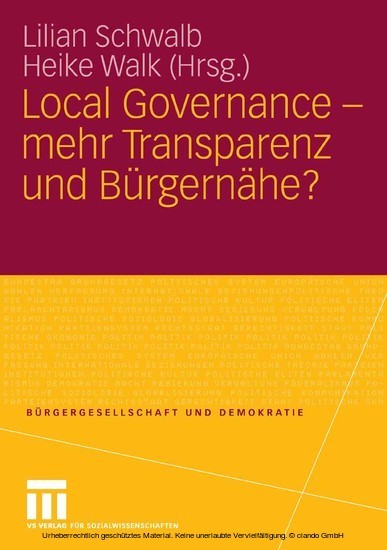 Local Governance - mehr Transparenz und Bürgernähe? main product photo