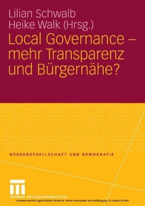 Local Governance - mehr Transparenz und Bürgernähe?