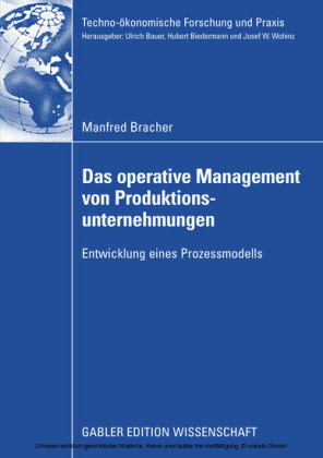 Das operative Management von Produktionsunternehmungen