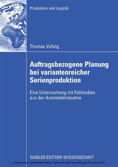 Auftragsbezogene Planung bei variantenreicher Serienproduktion main product photo