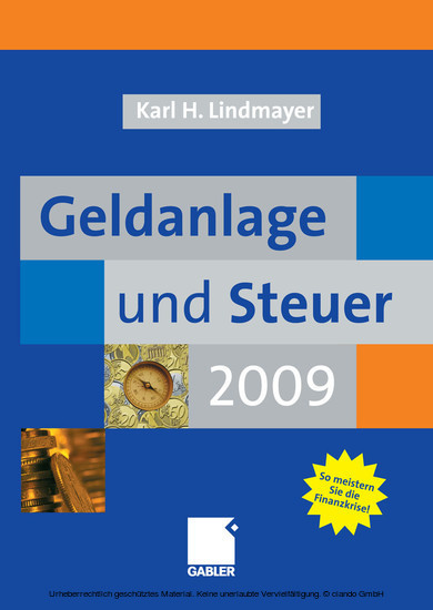 Geldanlage und Steuer 2009 main product photo