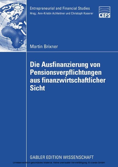 Die Ausfinanzierung von Pensionsverpflichtungen aus finanzwirtschaftlicher Sicht main product photo