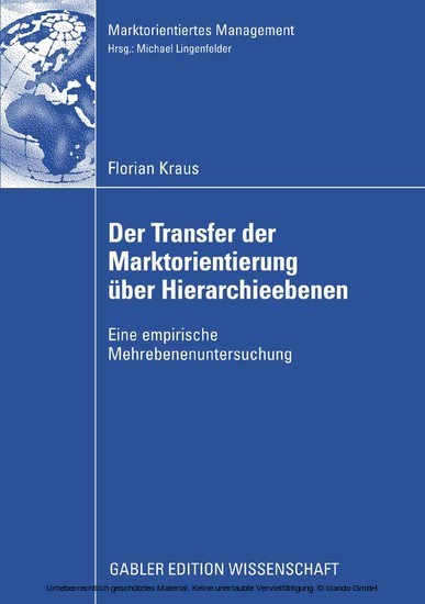 Der Transfer der Marktorientierung über Hierarchieebenen main product photo