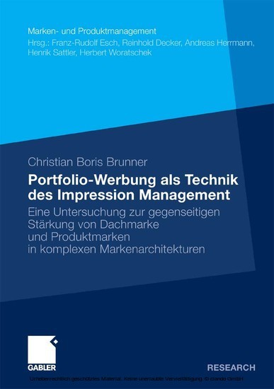 Portfolio-Werbung als Technik des Impression Management main product photo