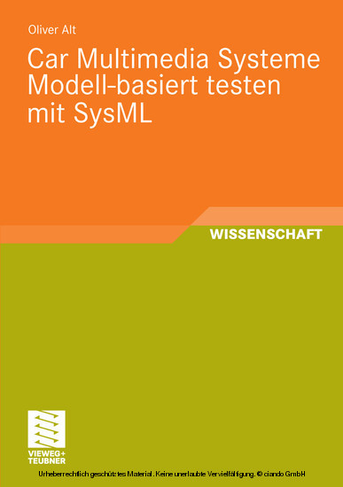 Car Multimedia Systeme Modell-basiert testen mit SysML main product photo