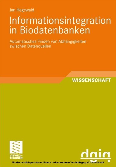 Informationsintegration in Biodatenbanken main product photo