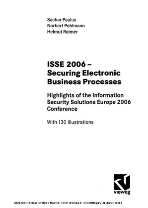 ISSE 2006 Securing Electronic Business Processes