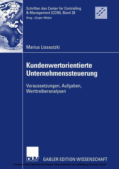 Kundenwertorientierte Unternehmenssteuerung main product photo