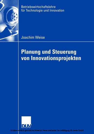 Planung und Steuerung von Innovationsprojekten main product photo