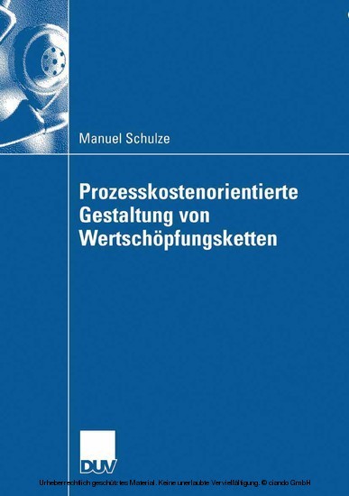Prozesskostenorientierte Gestaltung von Wertschöpfungsketten main product photo