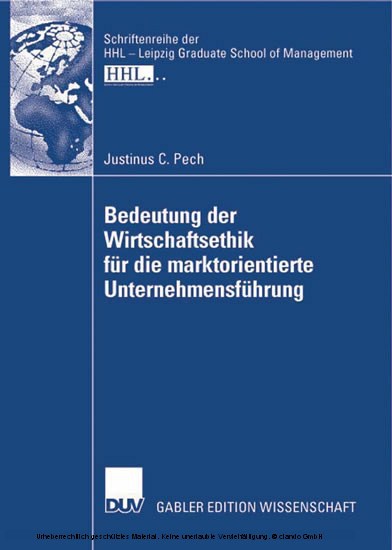 Bedeutung der Wirtschaftsethik für die marktorientierte Unternehmensführung main product photo