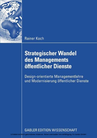 Strategischer Wandel des Managements öffentlicher Dienste main product photo