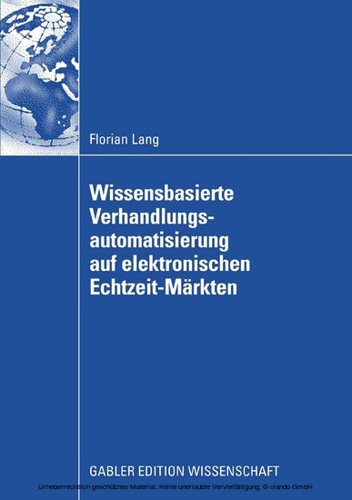Wissensbasierte Verhandlungsautomatisierung auf elektronischen Echtzeit-Märkten main product photo