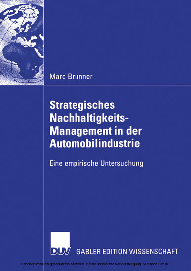 Strategisches Nachhaltigkeits-Management in der Automobilindustrie main product photo