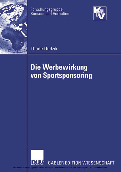 Die Werbewirkung von Sportsponsoring main product photo