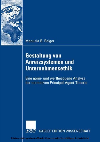 Gestaltung von Anreizsystemen und Unternehmensethik main product photo