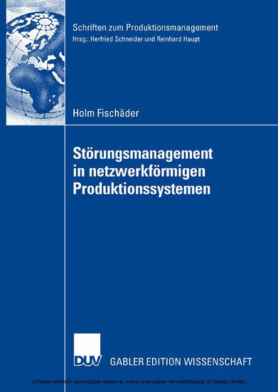 Störungsmanagement in netzwerkförmigen Produktionssystemen main product photo