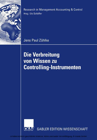 Die Verbreitung von Wissen zu Controlling-Instrumenten main product photo