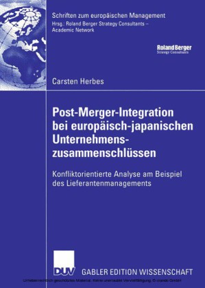 Post-Merger-Integration bei europäisch-japanischen Unternehmenszusammenschlüssen