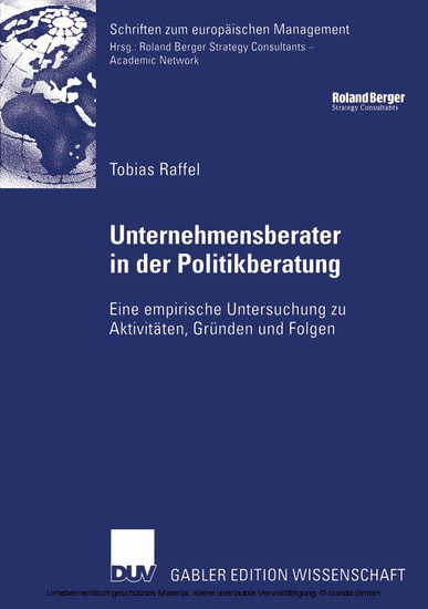 Unternehmensberater in der Politikberatung main product photo