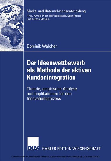 Der Ideenwettbewerb als Methode der aktiven Kundenintegration main product photo