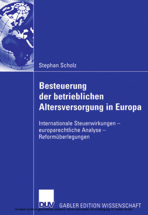 Besteuerung der betrieblichen Altersversorgung in Europa