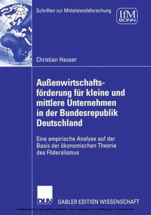 Außenwirtschaftsförderung für kleine und mittlere Unternehmen in der Bundesrepublik Deutschland