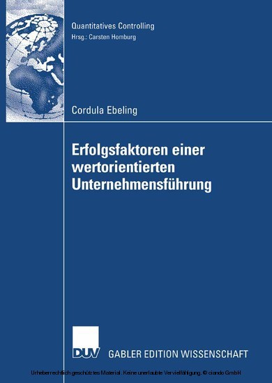 Erfolgsfaktoren einer wertorientierten Unternehmensführung main product photo
