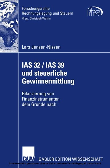 IAS 32 / IAS 39 und steuerliche Gewinnermittlung main product photo