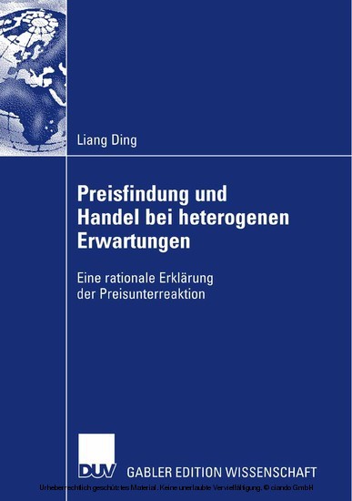 Preisfindung und Handel bei heterogenen Erwartungen main product photo