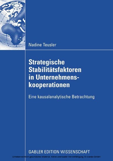 Strategische Stabilitätsfaktoren in Unternehmenskooperationen main product photo