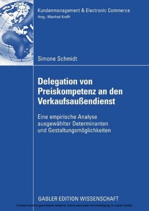 Delegation von Preiskompetenz an den Verkaufsaußendienst