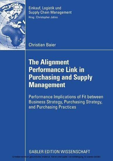 The Alignment Performance Link in Purchasing and Supply Management main product photo