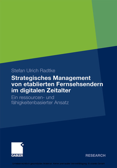 Strategisches Management von etablierten Fernsehsendern im digitalen Zeitalter main product photo
