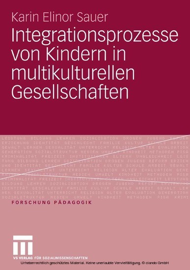Integrationsprozesse von Kindern in multikulturellen Gesellschaften main product photo