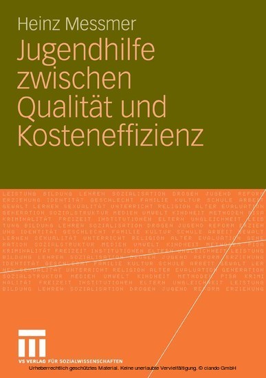 Jugendhilfe zwischen Qualität und Kosteneffizienz main product photo