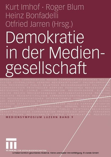 Demokratie in der Mediengesellschaft main product photo
