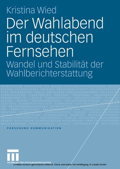 Der Wahlabend im deutschen Fernsehen main product photo