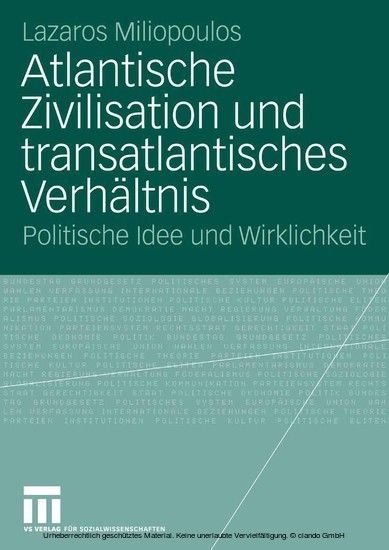 Atlantische Zivilisation und transatlantisches Verhältnis main product photo