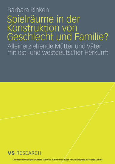 Spielräume in der Konstruktion von Geschlecht und Familie? main product photo