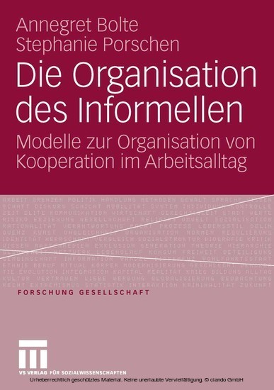 Die Organisation des Informellen main product photo
