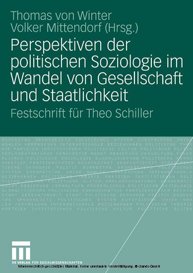 Perspektiven der politischen Soziologie im Wandel von Gesellschaft und Staatlichkeit main product photo