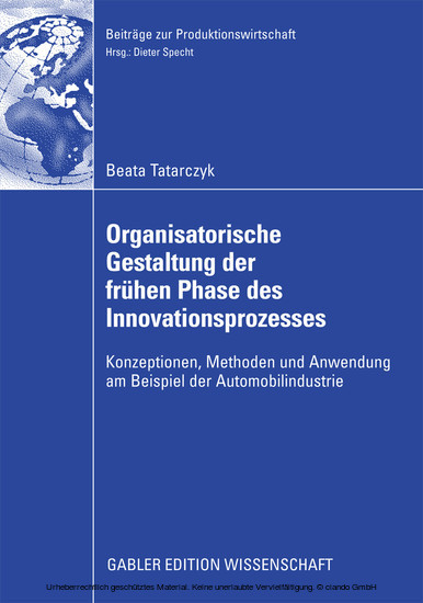 Organisatorische Gestaltung der frühen Phase des Innovationsprozesses main product photo