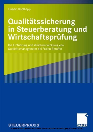 Qualitätssicherung in Steuerberatung und Wirtschaftsprüfung main product photo