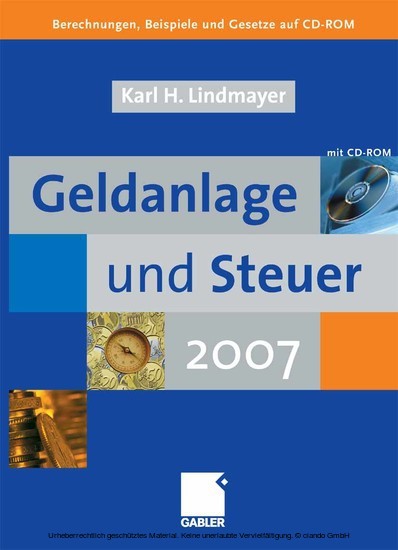 Geldanlage und Steuer 2007 main product photo