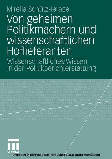 Von geheimen Politikmachern und wissenschaftlichen Hoflieferanten main product photo